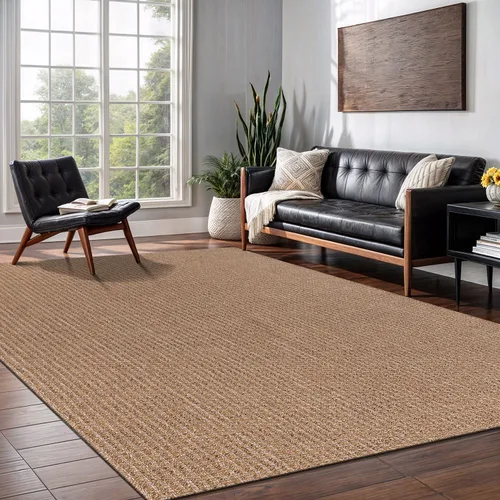 Vista 20 de Tapete de Puerta de Yute Fácil 2x3 Pies Interior Exterior Alfombras Naturales Alfombra de Fibra Sólida Alfombra de Área Tejida Boho Fácil de Limpiar