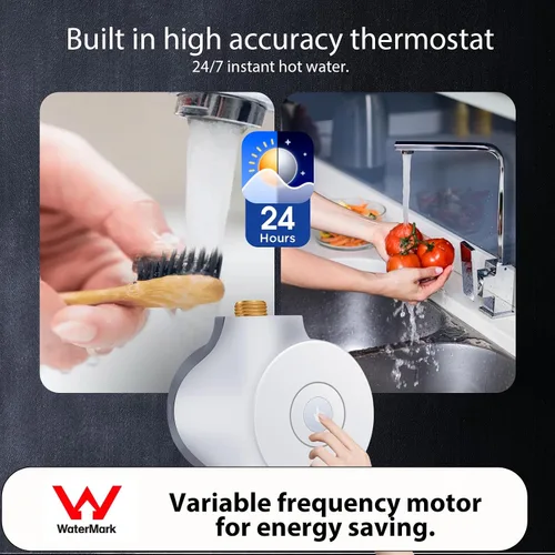 Vista 7 de HBS24-12E (Sin versión de extensión de 60 minutos) Bomba de sistema de recirculación de agua caliente instantánea inteligente con termostato