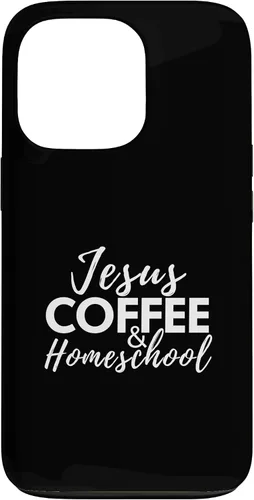Vista 10 de Jesus Coffee and Homeschool Christian Family Faith Coffee Case for iPhone 17