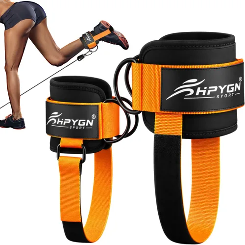 Vista 8 de Brazalete de tobillo para máquina de cable, brazaletes acolchados para patadas de máquina de cable, ejercicios de glúteos, extensiones de piernas