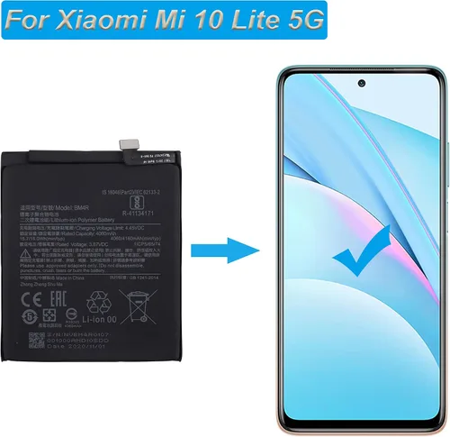 Vista 5 de Batería de repuesto BM4R compatible con Xiaomi Mi 10 Lite 5G con herramientas