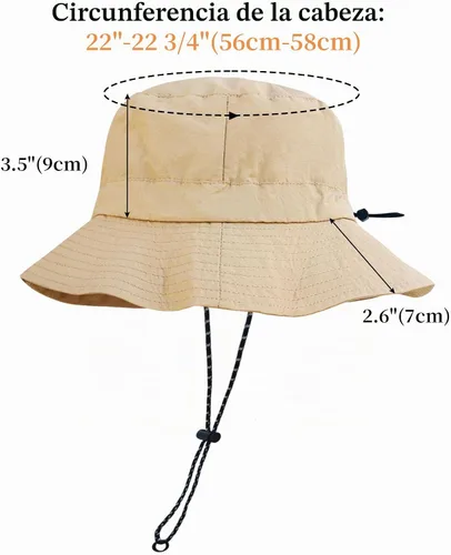 Vista 3 de NPJY Packable Sun Bucket Hat for Women Outdoor Waterproof Rain Hat Blanco (plegable)