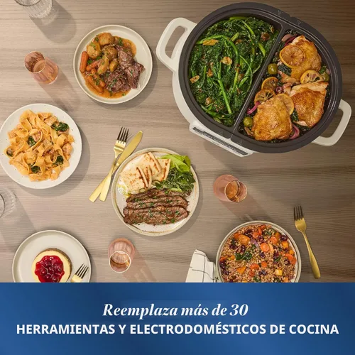 Vista 5 de Crock-Pot MultiMeal Multicooker y olla de cocción lenta programable con función de horneado Leche de avena