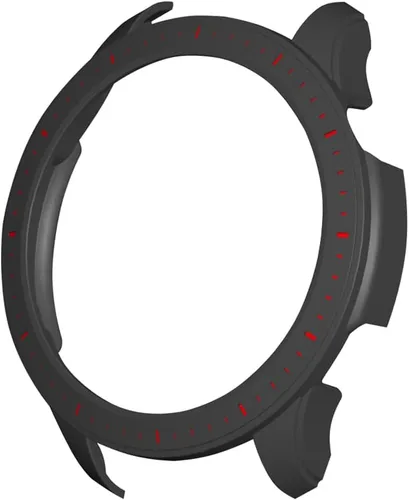 Vista 3 de Funda protectora para Amazfit GTR 4, a prueba de golpes, duradera, de policarbonato duro, accesorios para Amazfit GTR 4 Smartwatch (negro rojo)