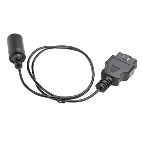 Vista 2 de 1M/3.3ft OBD2 macho a encendedor de cigarrillos hembra conector vehículo coche ahorro de memoria cable de alimentación