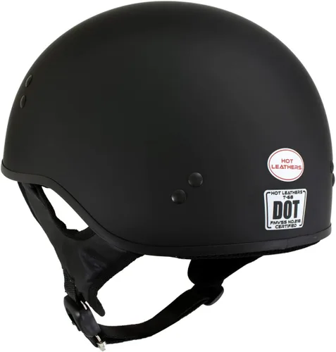 Vista 8 de Hot Leathers Avanzado Moto DOT Skull Cap Classic Half Cascos Biker HLD HLT