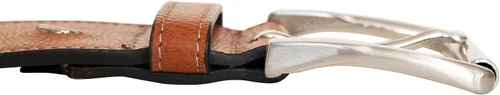 Vista 7 de Nautica Men's Signature Leather and Canvas Belt Ribbon Detail Flag Design Classic Casual Metal Buckle