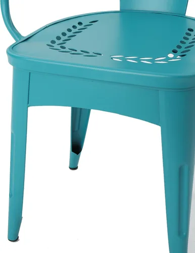 Vista 14 de Christopher Knight Home Lourdes Iron Bistro - Juego de 3 piezas, color verde azulado mate