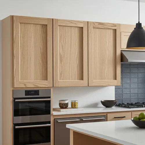 Vista 6 de Puerta de gabinete de cocina de roble inacabada estilo shaker de 11 x 18 pulgadas, reemplazo