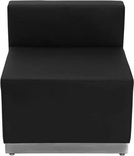 Vista 5 de Flash Furniture Hercules LeatherSoft - Juego de recepción, color negro, 3 piezas Construcción duradera, uso comercial