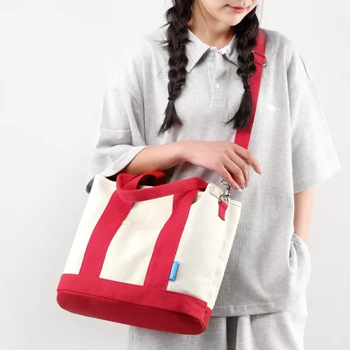 Vista 8 de Bolsos cruzados para mujer, bolsa de lona con cremallera, organizador de bolsillos, bolsa de almuerzo para mujer, bolso pequeño de hombro