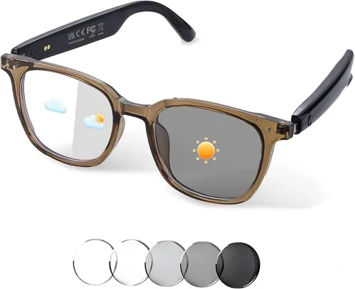 Vista 14 de Lentes inteligentes para hombres y mujeres, gafas de sol Bluetooth con altavoces polarizados UV400, gafas de audio de oreja abierta para ciclismo