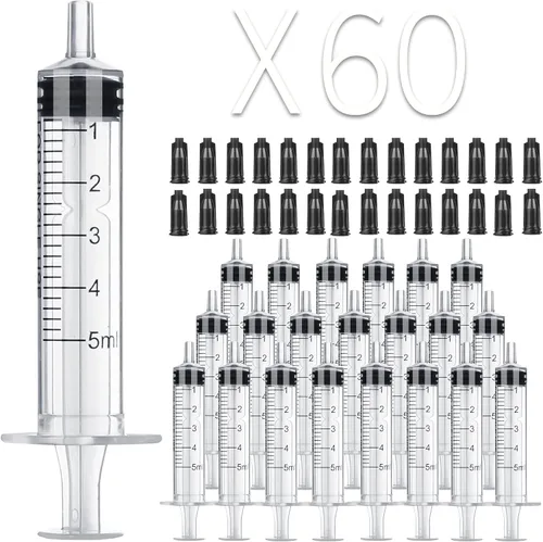 Vista 14 de Jeringa de 1ml sin aguja - 1 ml Jeringas pequeñas de plástico estériles empaquetadas individualmente con tapa para estudiantes de medicina