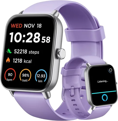 Vista 11 de Reloj inteligente para mujer, Android iPhone, Alexa integrado, reloj inteligente de 1.8 pulgadas con monitor de frecuencia cardíaca, SpO2/sueño
