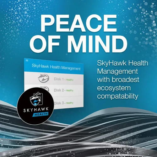 Vista 7 de Seagate Skyhawk - Disco duro interno de video HDD de 4 TB – 3.5 pulgadas SATA 6Gb/s, caché de 64 MB para sistema de cámara de seguridad DVR NVR