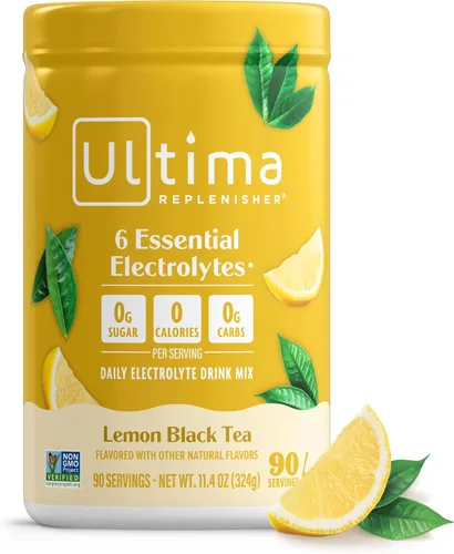 Vista 16 de Ultima Replenisher Mezcla diaria de electrolitos en polvo, sin azúcar, frambuesa azul, 90 porciones, polvo de hidratación con 6 electrolitos