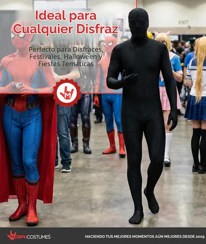 Vista 6 de Morphsuit, vestido disfraz original y divertido Negro