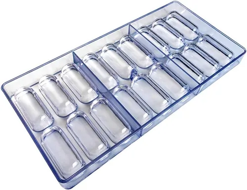 Vista 8 de Molde de chocolate para caramelos, molde para hacer 18 caramelos transparentes en forma de diamante, utilizado para decoración de pasteles caseros