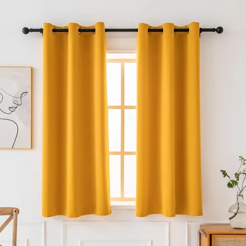 Vista 32 de Pickluc - Paneles de cortinas opacas con ojales, cortinas para bloquear la luz para el dormitorio, aisladas térmicamente, reducción de ruido