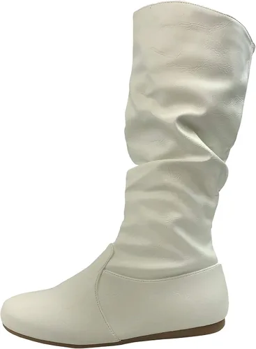 Vista 3 de Womens Wonda Botas suaves grandes planas tacones bajos de caña alta