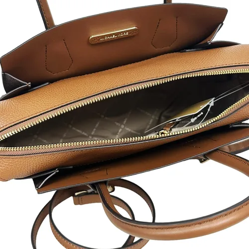 Vista 4 de Michael Kors Mercer - Bolso bandolera mediano con cinturón, color marrón MK Signature, Marrón