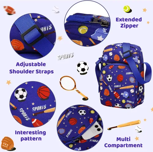 Vista 4 de Choco Mocha Bolso bandolera pequeño para niños bolsa de mensajero para viajes