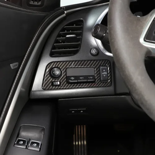 Vista 6 de Sekhyna Cubierta de marco convertible para panel de interruptor de techo, ABS, 1 unidad, compatible con Corvette C7 Stingray 2014-2019 para consola
