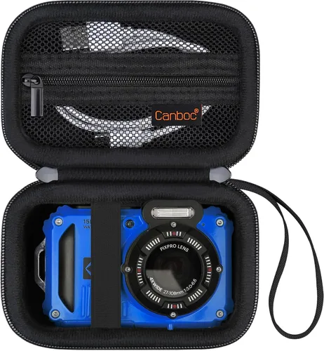 Vista 16 de Canboc Funda de transporte para cámara digital Kodak PIXPRO WPZ2, resistente e impermeable, bolsa de fotografía subacuática, bolsillo de malla