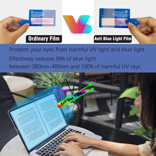 Vista 4 de KEANBOLL Paquete de 2 protectores de pantalla de 17 pulgadas con bloqueo de luz azul y antirreflejos, ajuste universal para HP, Dell, Asus, Samsung