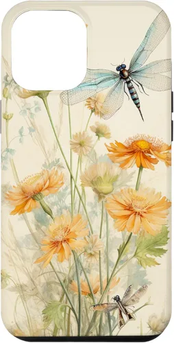Vista 26 de Cute Vintage Illustration Daisy Flowers Dandelion Dragonfly Case for iPhone 17
