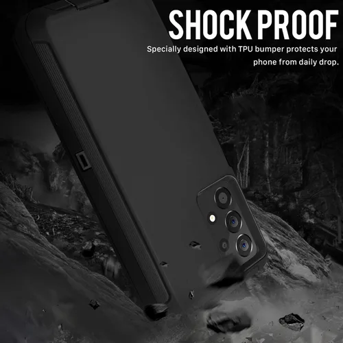 Vista 6 de Funda para Samsung Galaxy A53 (2022), resistente a los golpes, a prueba de polvo, protección 3 en 1 para Samsung Galaxy A53 5G (2022)