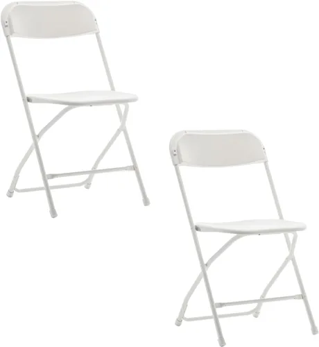 Vista 10 de BTEXPERT Silla Plegable de Plástico Blanco con Marco de Acero, Silla Comercial de Alta Capacidad para Eventos, Ligera, Set para Oficina, Boda