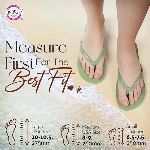 Vista 6 de Sorority Shop Gamma Phi Beta - Chanclas con licencia oficial de hermandad - Chanclas para mujer