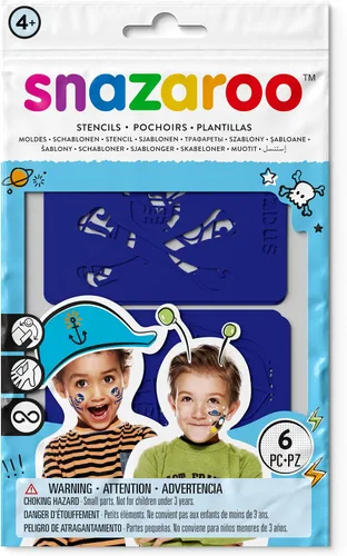 Vista 9 de Plantillas para pintura de cara Snazaroo para niñas, Multicolor talla única