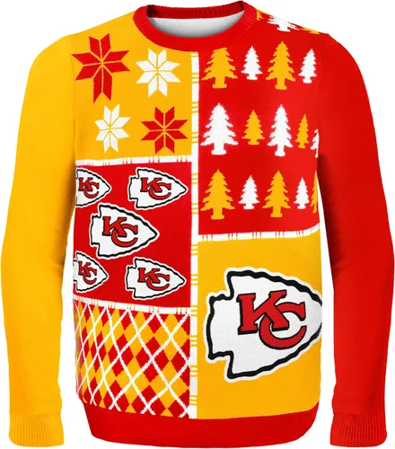 Vista 10 de FOCO NFL Unisex-Adult NFL Busy Block Ugly Sweater