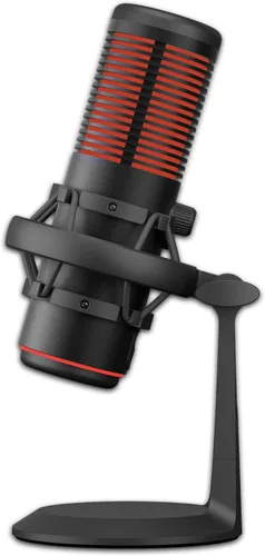 Vista 3 de MANHATTAN Micrófono USB RGB para juegos, micrófono condensador con cancelación de ruido para PC, PS4, PS5 y Mac, soporte de choque antivibración