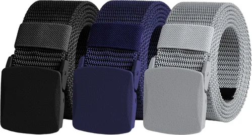 Vista 37 de UNGGJKB Men's Tactical Belt, Nylon Casual Elastic Belt, Work Belt That Can Be Cut And Adjusted