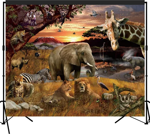 Vista 8 de Fondo Escénico de Animales Polares Grande Banner Estudio Fotografía Fondo de cabina de fotos 7x6feet #2190