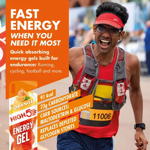 Vista 2 de High 5 Gel Energético - 20 x 1.34 oz Sachet - Naranja Jugosa