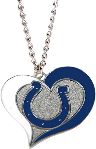 Vista 9 de Collar con colgante de corazón en espiral de la NFL - Joyería de regalo para mamá, esposa, hermana, hija, mejor amiga - Regalo ideal