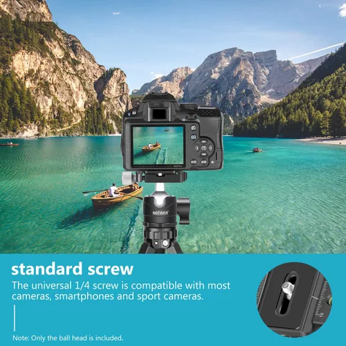 Vista 7 de NEEWER 28mm Junta de Bola de Trípode de Bajo Perfil con Rotación Panorámica de 360°, Placa de Liberación Rápida de 1/4" Tipo Arca y Nivel