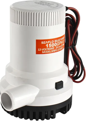 Vista 13 de SEAFLO Bomba de sentina automática serie 06 – 12 V CC, 750 GPH, interruptor de flotador integrado, totalmente sumergible, construcción duradera