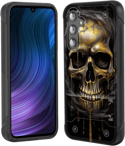 Vista 49 de Funda para Galaxy S24 Plus con soporte, doble capa híbrida de policarbonato duro y silicona suave, resistente a prueba de golpes, funda protectora