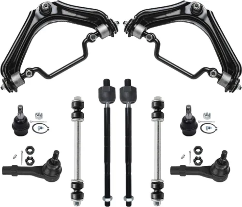 Vista 156 de Detroit Axle - Kit de suspensión delantera de 10 piezas para Chevrolet Trailblazer GMC Envoy 2004-2007 2005 2006 Soportes de brazo de control