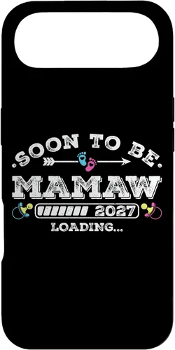 Vista 26 de Soon to Be Mamaw 2027 Loading for Pregnancy Announcement Case for iPhone XR