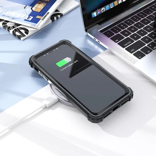 Vista 9 de IDweel Funda para iPhone 11 con Protector de Pantalla de Vidrio Templado, Híbrida 3 en 1 Resistente a Golpes Delgada de Protección Resistente