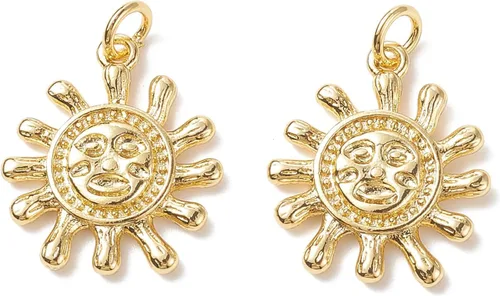 Vista 17 de UR URLifeHall 10 dijes de galletas de la fortuna, chapados en oro de 18 quilates y latón para hacer aretes, collares y pulseras
