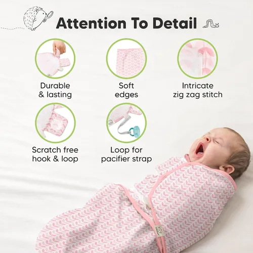 Vista 8 de KeaBabies Paquete de 3 pañales orgánicos para recién nacidos Blossom