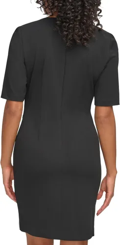 Vista 3 de DKNY womens Short Sleeve Side Knot Dress