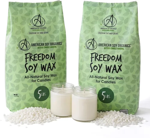 Vista 9 de American Soy Organics - Cuentas de cera de soja Freedom de 1 libra para hacer velas - Cuentas de cera para microondas - Suministros prémium